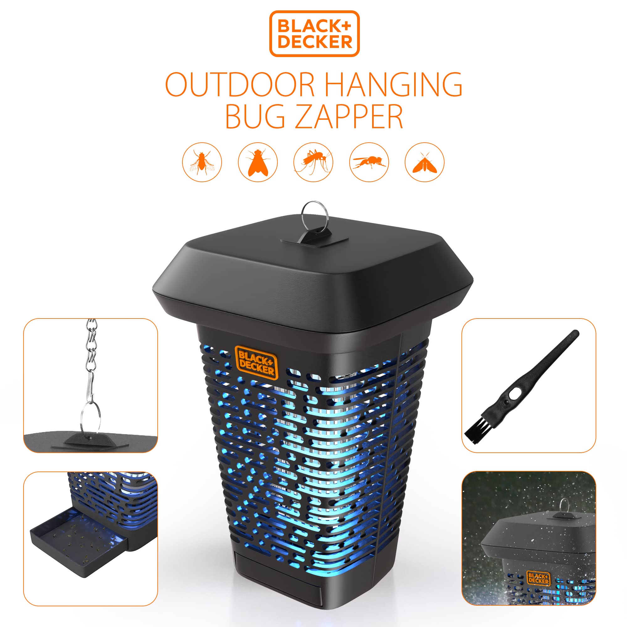 BLACK+DECKER Outdoor Bug Zapper バクザッパー Amazon.com : BLACK+DECKER Bug Zapper Bundle - Indoor & Outdoor